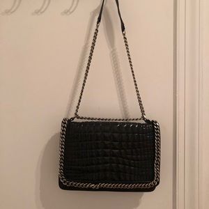 Zara textured leather chain bag